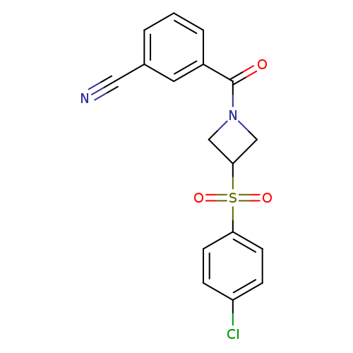 3-[3-(4-chlorobenzenesulfonyl)azetidine-1-carbonyl]benzonitrile