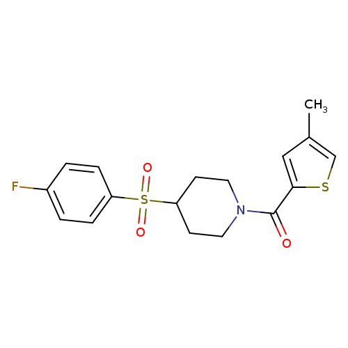 4-(4-fluorobenzenesulfonyl)-1-(4-methylthiophene-2-carbonyl)piperidine
