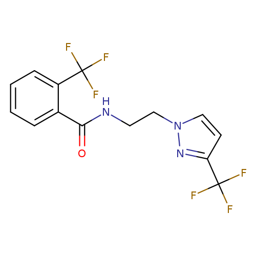 2-(trifluoromethyl)-N-{2-[3-(trifluoromethyl)-1H-pyrazol-1-yl]ethyl}benzamide
