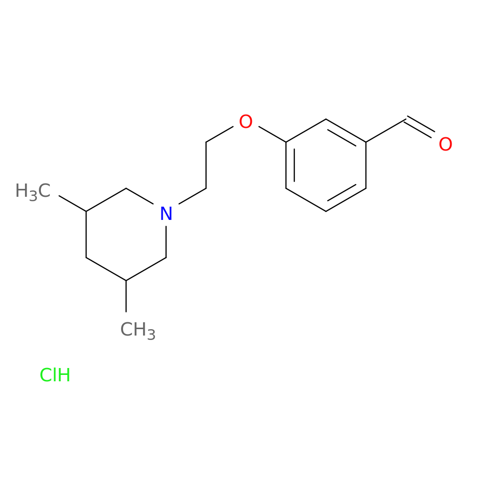 3-(2-(3,5-Dimethylpiperidin-1-yl)ethoxy)benzaldehyde hydrochloride