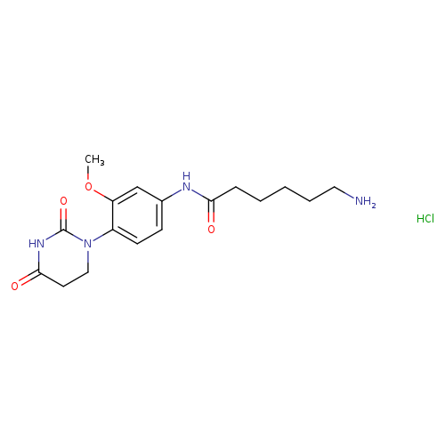 6-amino-N-[4-(2,4-dioxo-1,3-diazinan-1-yl)-3-methoxyphenyl]hexanamide hydrochloride