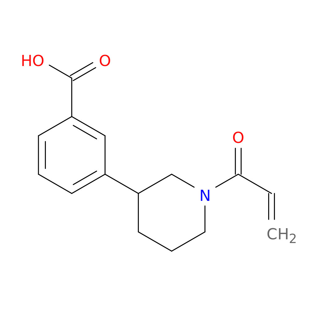 3-[1-(prop-2-enoyl)piperidin-3-yl]benzoic acid