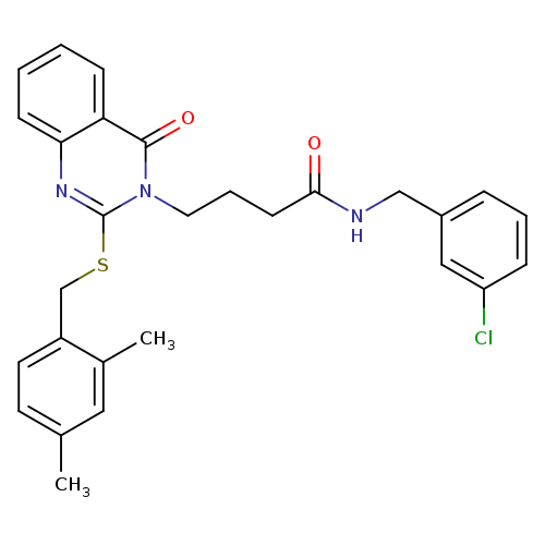 N-[(3-chlorophenyl)methyl]-4-(2-{[(2,4-dimethylphenyl)methyl]sulfanyl}-4-oxo-3,4-dihydroquinazolin-3-yl)butanamide