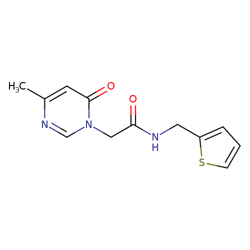2-(4-methyl-6-oxo-1,6-dihydropyrimidin-1-yl)-N-[(thiophen-2-yl)methyl]acetamide
