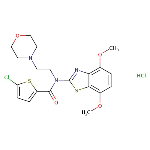 5-chloro-N-(4,7-dimethoxy-1,3-benzothiazol-2-yl)-N-[2-(morpholin-4-yl)ethyl]thiophene-2-carboxamide hydrochloride