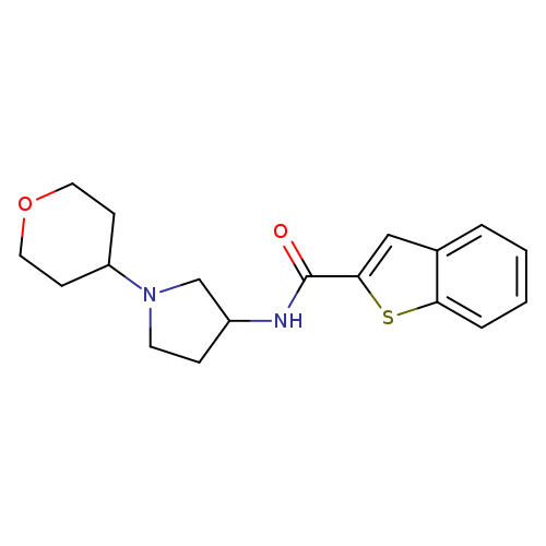 N-[1-(oxan-4-yl)pyrrolidin-3-yl]-1-benzothiophene-2-carboxamide