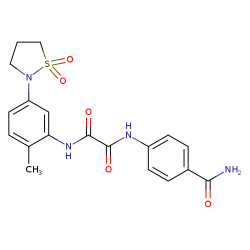 N'-(4-carbamoylphenyl)-N-[5-(1,1-dioxo-1lambda6,2-thiazolidin-2-yl)-2-methylphenyl]ethanediamide