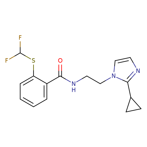 N-[2-(2-cyclopropyl-1H-imidazol-1-yl)ethyl]-2-[(difluoromethyl)sulfanyl]benzamide