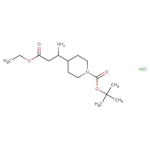 tert-Butyl 4-(1-amino-3-ethoxy-3-oxopropyl)piperidine-1-carboxylate hydrochloride