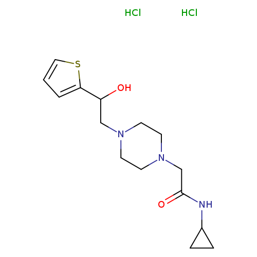 N-cyclopropyl-2-{4-[2-hydroxy-2-(thiophen-2-yl)ethyl]piperazin-1-yl}acetamide dihydrochloride