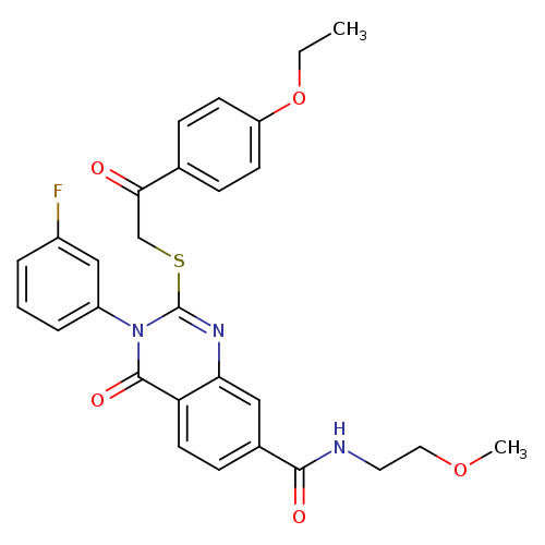 2-{[2-(4-ethoxyphenyl)-2-oxoethyl]sulfanyl}-3-(3-fluorophenyl)-N-(2-methoxyethyl)-4-oxo-3,4-dihydroquinazoline-7-carboxamide