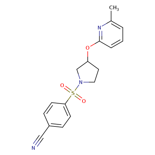 4-({3-[(6-methylpyridin-2-yl)oxy]pyrrolidin-1-yl}sulfonyl)benzonitrile