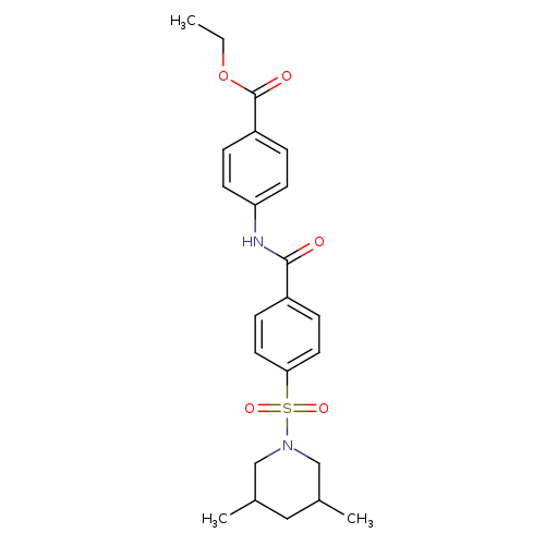 ethyl 4-{4-[(3,5-dimethylpiperidin-1-yl)sulfonyl]benzamido}benzoate