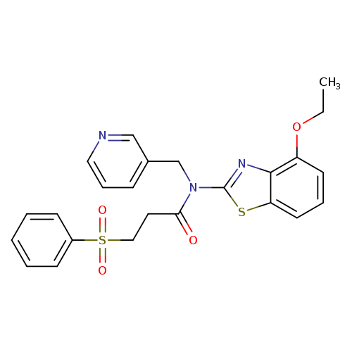 3-(benzenesulfonyl)-N-(4-ethoxy-1,3-benzothiazol-2-yl)-N-[(pyridin-3-yl)methyl]propanamide