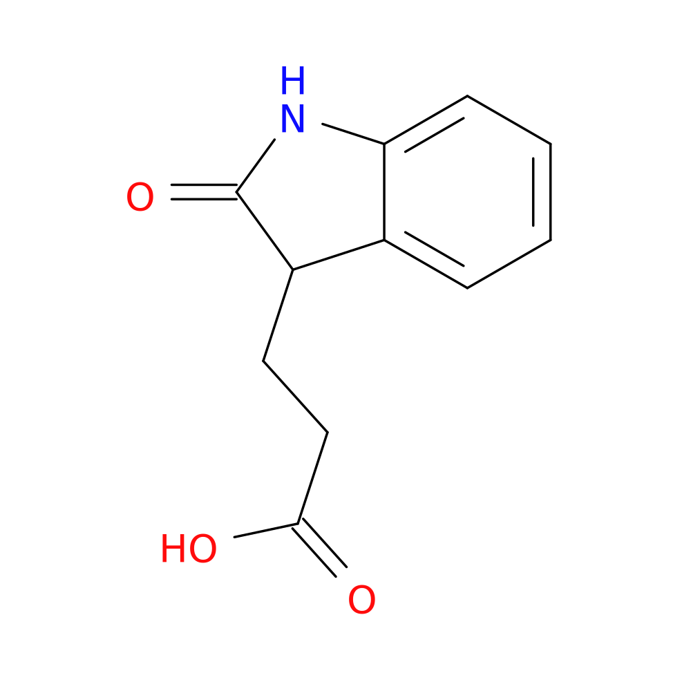 3-(2-oxo-2,3-dihydro-1H-indol-3-yl)propanoic acid