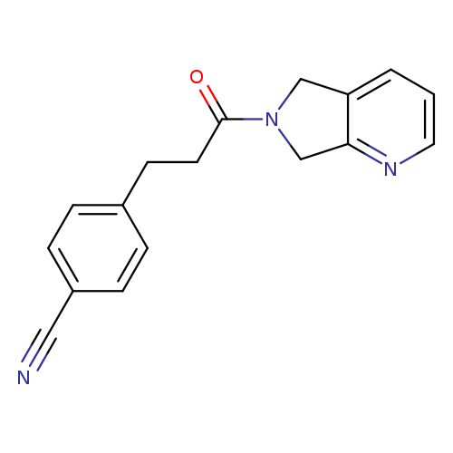 4-(3-oxo-3-{5H,6H,7H-pyrrolo[3,4-b]pyridin-6-yl}propyl)benzonitrile