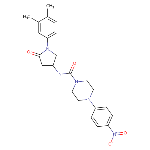 N-[1-(3,4-dimethylphenyl)-5-oxopyrrolidin-3-yl]-4-(4-nitrophenyl)piperazine-1-carboxamide