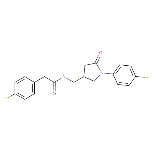 2-(4-fluorophenyl)-N-{[1-(4-fluorophenyl)-5-oxopyrrolidin-3-yl]methyl}acetamide