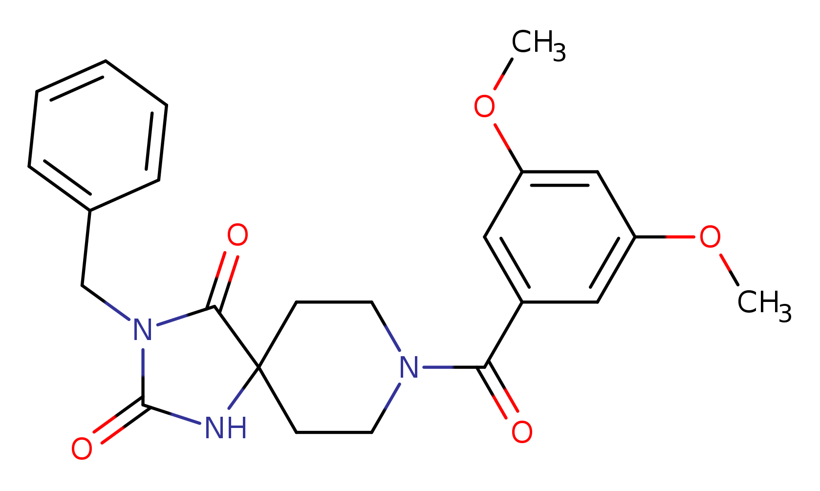 3-benzyl-8-(3,5-dimethoxybenzoyl)-1,3,8-triazaspiro[4.5]decane-2,4-dione