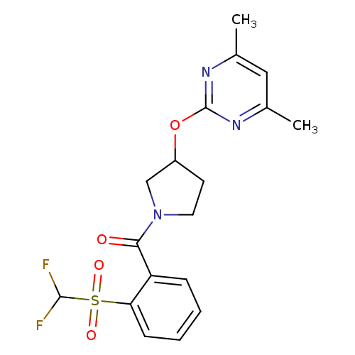 2-{[1-(2-difluoromethanesulfonylbenzoyl)pyrrolidin-3-yl]oxy}-4,6-dimethylpyrimidine