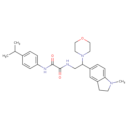 N-[2-(1-methyl-2,3-dihydro-1H-indol-5-yl)-2-(morpholin-4-yl)ethyl]-N'-[4-(propan-2-yl)phenyl]ethanediamide