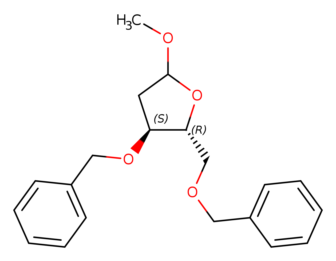 D-erythro-Pentofuranoside, methyl 2-deoxy-3,5-bis-O-(phenylmethyl)-