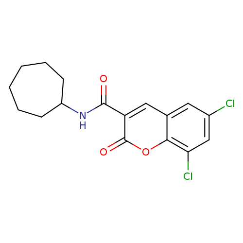 6,8-dichloro-N-cycloheptyl-2-oxo-2H-chromene-3-carboxamide
