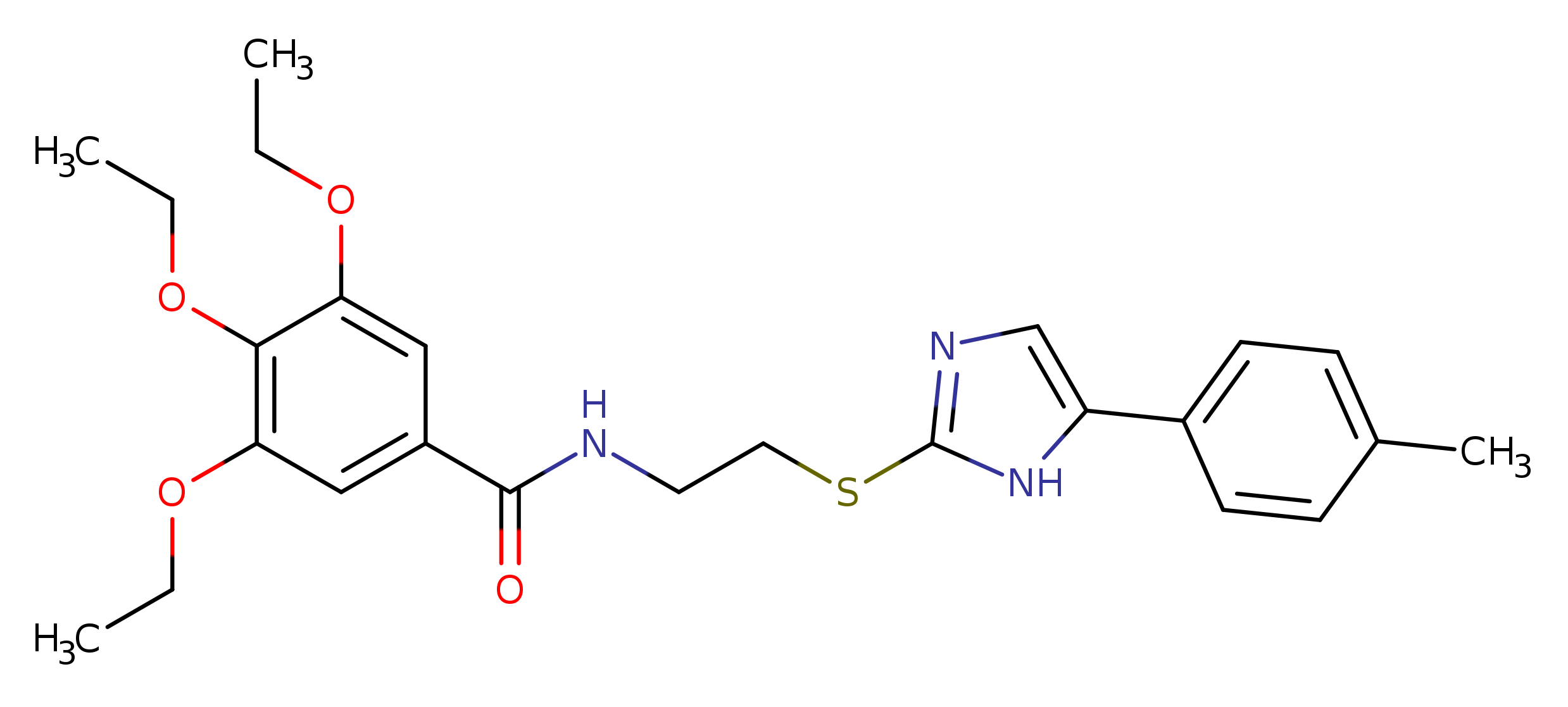 3,4,5-triethoxy-N-(2-{[5-(4-methylphenyl)-1H-imidazol-2-yl]sulfanyl}ethyl)benzamide