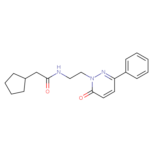 2-cyclopentyl-N-[2-(6-oxo-3-phenyl-1,6-dihydropyridazin-1-yl)ethyl]acetamide