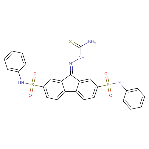 {[2,7-bis(phenylsulfamoyl)-9H-fluoren-9-ylidene]amino}thiourea