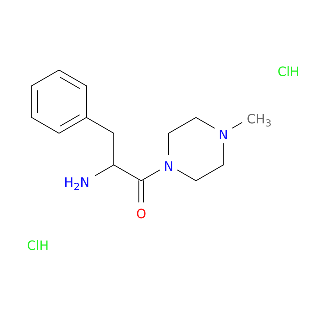 2-amino-1-(4-methylpiperazin-1-yl)-3-phenylpropan-1-one dihydrochloride