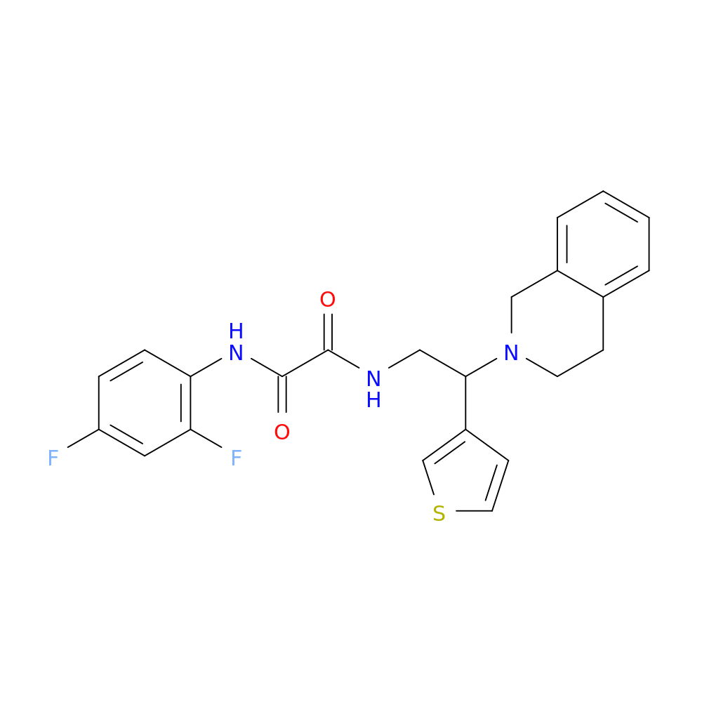 N'-(2,4-difluorophenyl)-N-[2-(1,2,3,4-tetrahydroisoquinolin-2-yl)-2-(thiophen-3-yl)ethyl]ethanediamide