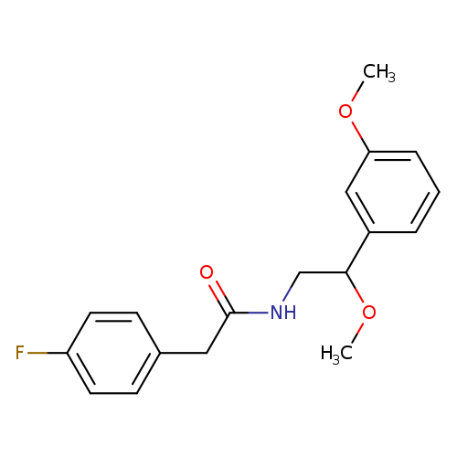 2-(4-fluorophenyl)-N-[2-methoxy-2-(3-methoxyphenyl)ethyl]acetamide
