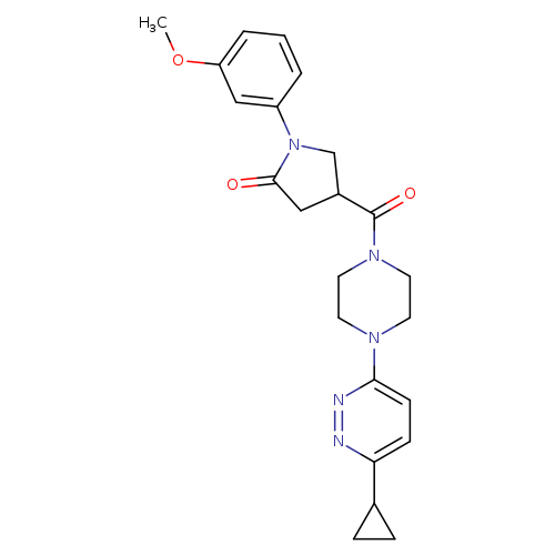 4-[4-(6-cyclopropylpyridazin-3-yl)piperazine-1-carbonyl]-1-(3-methoxyphenyl)pyrrolidin-2-one