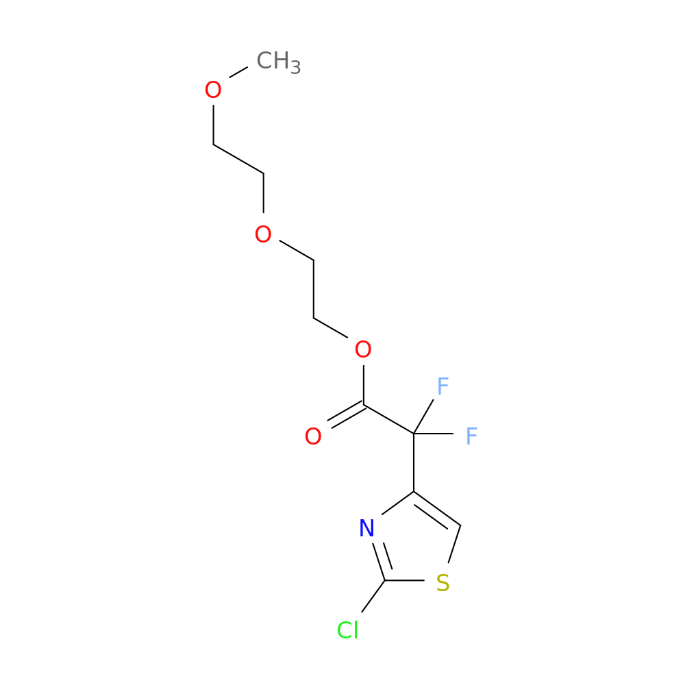 2-(2-methoxyethoxy)ethyl 2-(2-chloro-1,3-thiazol-4-yl)-2,2-difluoroacetate