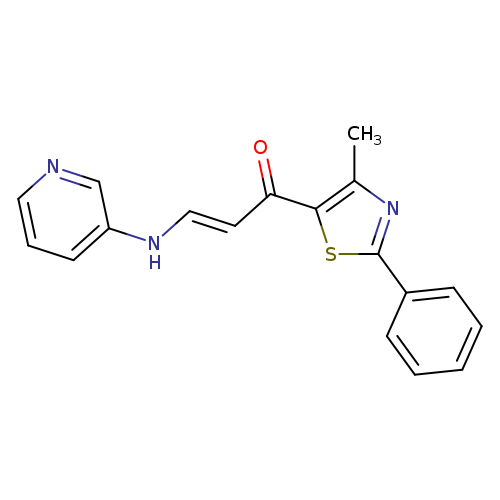 (2E)-1-(4-methyl-2-phenyl-1,3-thiazol-5-yl)-3-[(pyridin-3-yl)amino]prop-2-en-1-one