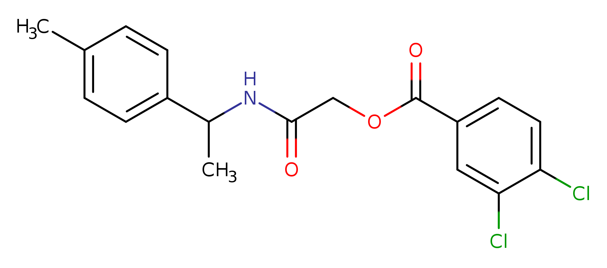 {[1-(4-methylphenyl)ethyl]carbamoyl}methyl 3,4-dichlorobenzoate
