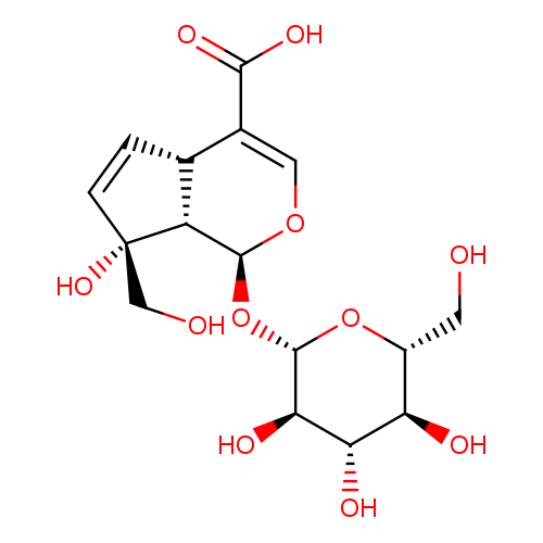 (1S,2S,6S,9R)-9-hydroxy-9-(hydroxymethyl)-2-[(2S,3R,4S,5R,6R)-3,4,5-trihydroxy-6-(hydroxymethyl)oxan-2-yl]oxy-3-oxabicyclo[4.3.0]nona-4,7-diene-5-carboxylic acid