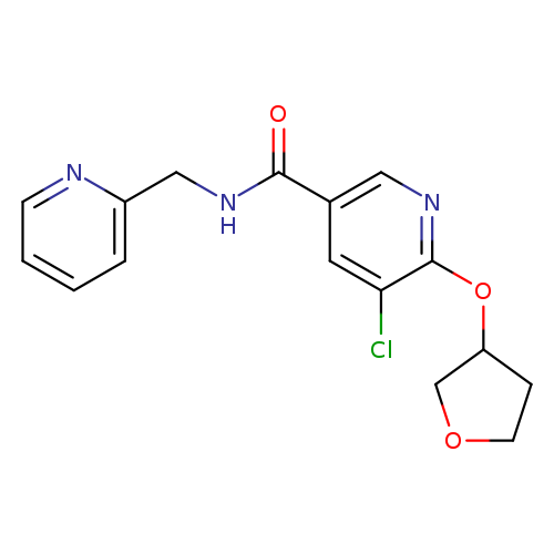 5-chloro-6-(oxolan-3-yloxy)-N-[(pyridin-2-yl)methyl]pyridine-3-carboxamide