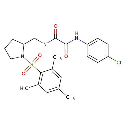 N'-(4-chlorophenyl)-N-{[1-(2,4,6-trimethylbenzenesulfonyl)pyrrolidin-2-yl]methyl}ethanediamide