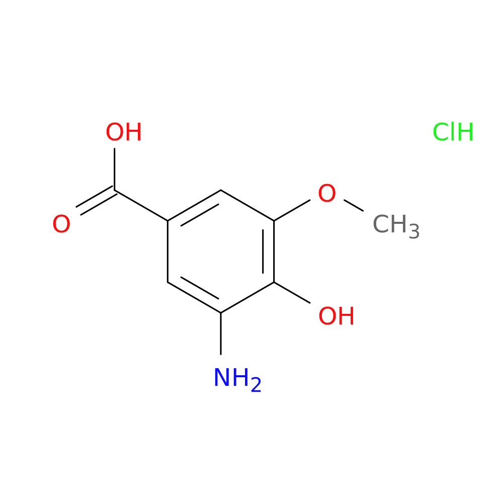 3-Amino-4-hydroxy-5-methoxybenzoic acid hydrochloride