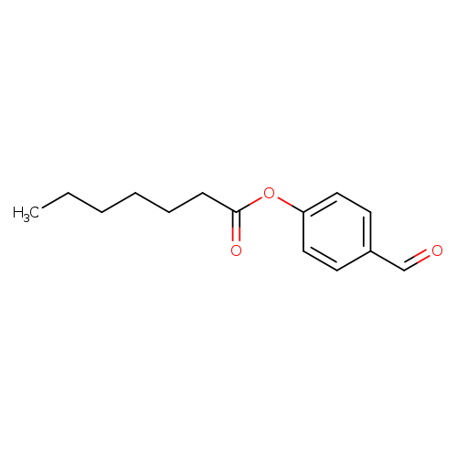 Heptanoic acid 4-formyl-phenyl ester