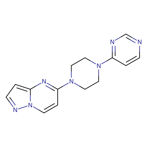 4-(4-{pyrazolo[1,5-a]pyrimidin-5-yl}piperazin-1-yl)pyrimidine