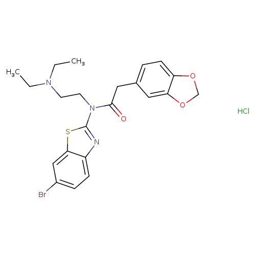 2-(2H-1,3-benzodioxol-5-yl)-N-(6-bromo-1,3-benzothiazol-2-yl)-N-[2-(diethylamino)ethyl]acetamide hydrochloride