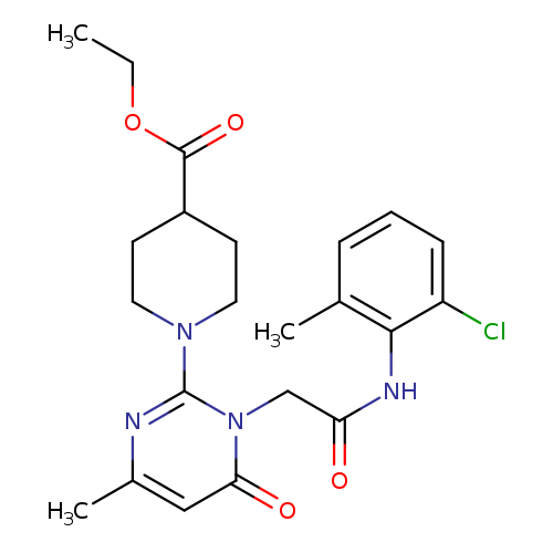ethyl 1-(1-{[(2-chloro-6-methylphenyl)carbamoyl]methyl}-4-methyl-6-oxo-1,6-dihydropyrimidin-2-yl)piperidine-4-carboxylate