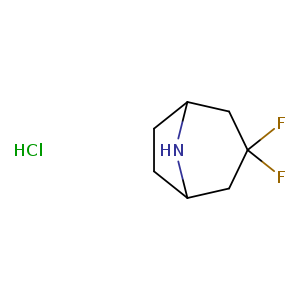 8-Azabicyclo[3.2.1]octane, 3,3-difluoro-, hydrochloride (1:1)