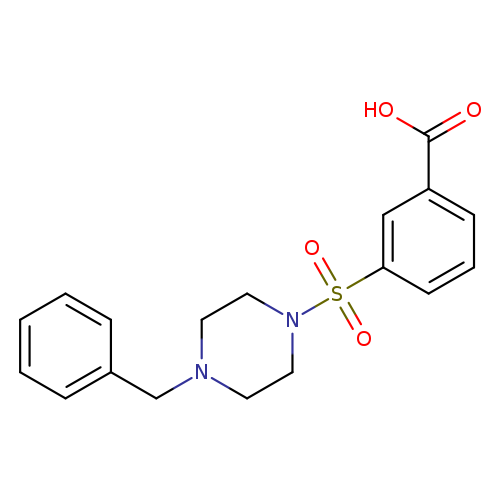3-[(4-benzylpiperazin-1-yl)sulfonyl]benzoic acid