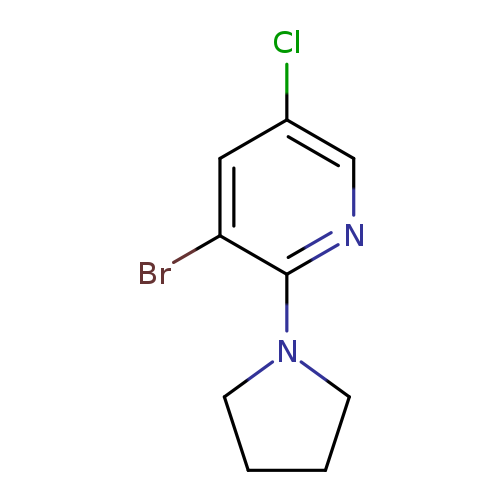 3-Bromo-5-chloro-2-pyrrolidinopyridine