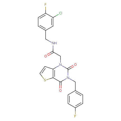 N-[(3-chloro-4-fluorophenyl)methyl]-2-{3-[(4-fluorophenyl)methyl]-2,4-dioxo-1H,2H,3H,4H-thieno[3,2-d]pyrimidin-1-yl}acetamide