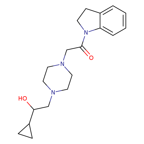 2-[4-(2-cyclopropyl-2-hydroxyethyl)piperazin-1-yl]-1-(2,3-dihydro-1H-indol-1-yl)ethan-1-one